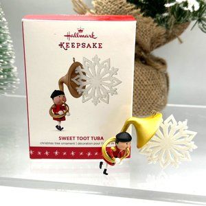 Hallmark Keepsake Ornament Sweet Toot Tuba 2016 Christmas Holiday Band Snowflake